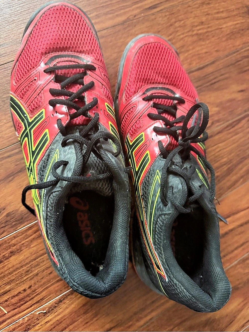 ASICS GEL-Rocket Indoor Court Shoes Red & Black men volleyball shoes size 11